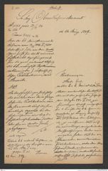 k.k. naturhistorisches Hofmuseum, Intendanzakten 1885-1896 (Hauer), Aktenzahl Z.123/1887, Seite 1